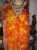 Wholesale Yellow w/Orange Tips Feather Boa, party costume feather boa