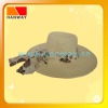 Wholesale 2012 summer hot best sale new style women's paper straw floppy hat with floral print band