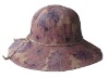 Wholesale Fashion Straw Floppy Hat With Printed Pattern For Ladies