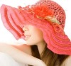 Wholesale Flower women's summer hat straw hat beach hat sun hat
