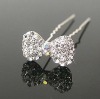 Wholesale Wedding Rhinestone Bow Hair Pins