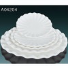 Wholesale 2012 Hot Sale White Ceramic Round Flat Plate