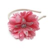 Wholesale Fashion pink chiffon flowers with golden dots headband