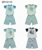 100% cotton kids pajamas set for summer
