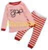 Wholesale 2012 comfortable cotton children/kid/baby long sleeveplain pattern pajamas/sleepwear set