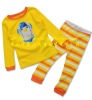 Wholesale 2012 comfortable cotton children/kid/baby long sleeve lovely pattern pajamas/sleepwear set
