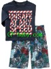 2012 new model 100% cotton short sleeve children/baby/kid "unsafe at any speed" pajamas/sleepwear/homewear set